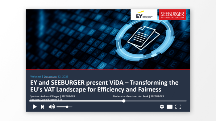 EY and SEEBURGER present ViDA | Transforming the EU's VAT Landscape for Efficiency and Fairness